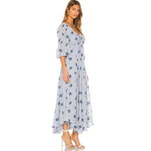 Free People, Sea Glass Midi Dress, Blue Combo, Size 4, NWT